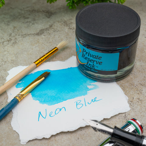 Private Reserve Ink, 60 ml ink bottle; Neon Blue
