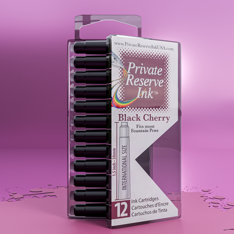 Black Cherry Ink Cartridges, 12 pcs clear box