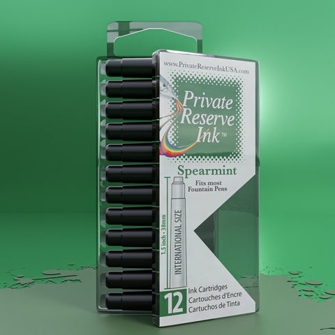 Spearmint Ink Cartridges, 12 pcs clear box