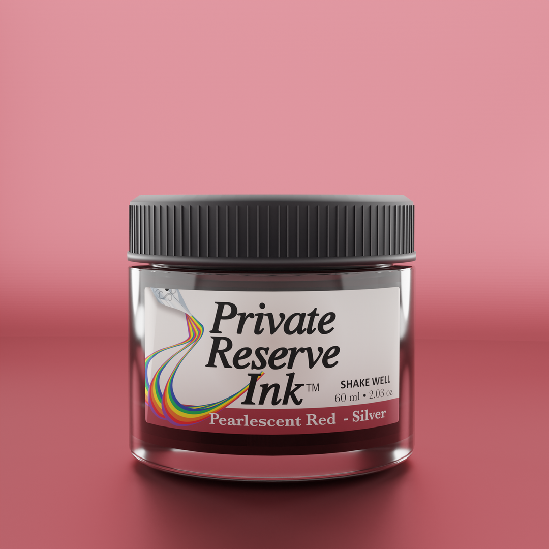 Pearlescent Red-Silver - 60ml ink bottle – Private Reserve Ink
